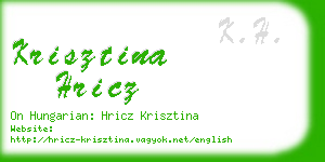 krisztina hricz business card